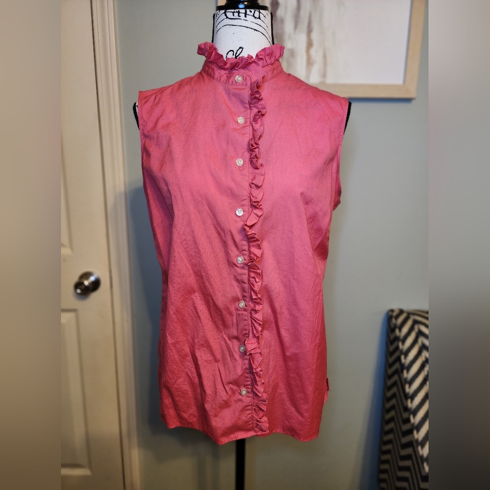 LANDS END Dressy Casual Sleeveless Shirt